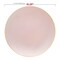 Pink with Gold Organic Round Disposable Plastic Dinner Plates - 10.25" (120 Plates)